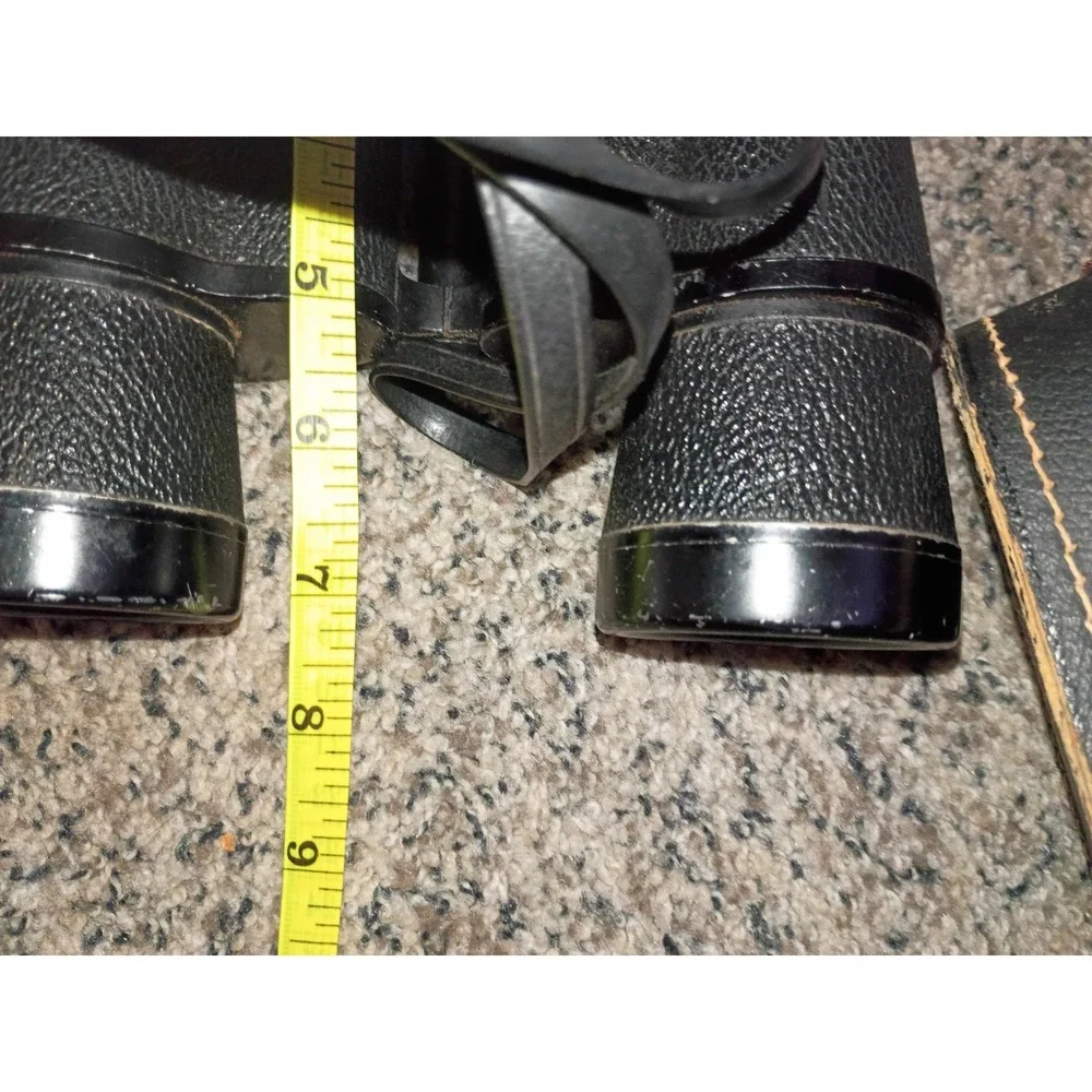 Vintage Gold Crest Coated Binoculars With Hard case Red Lining  7x50‎